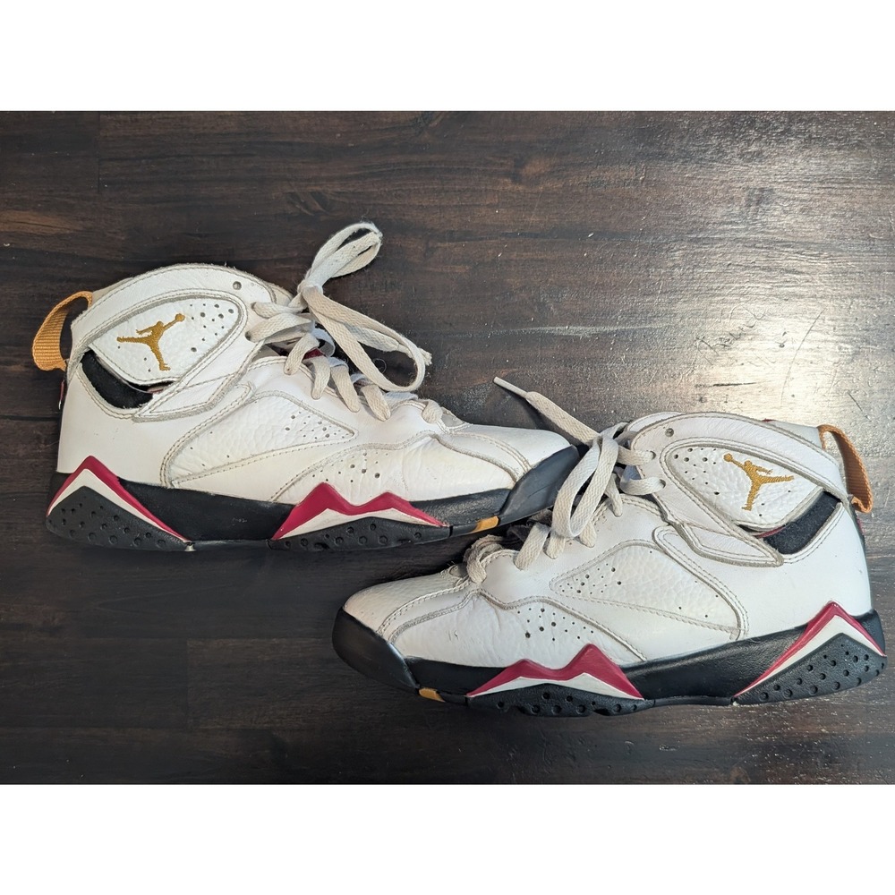 Jordan 7 Retro Cardinal White Black Red Bronze Sneakers Kids 4.5 304772-104